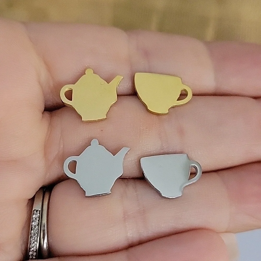 Tea Time Stud Earrings, choice of color